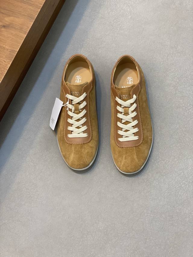 brunello Cucinelli Bc Washed Suede Rubber-Soled Shoes This Sneaker Is Made Of