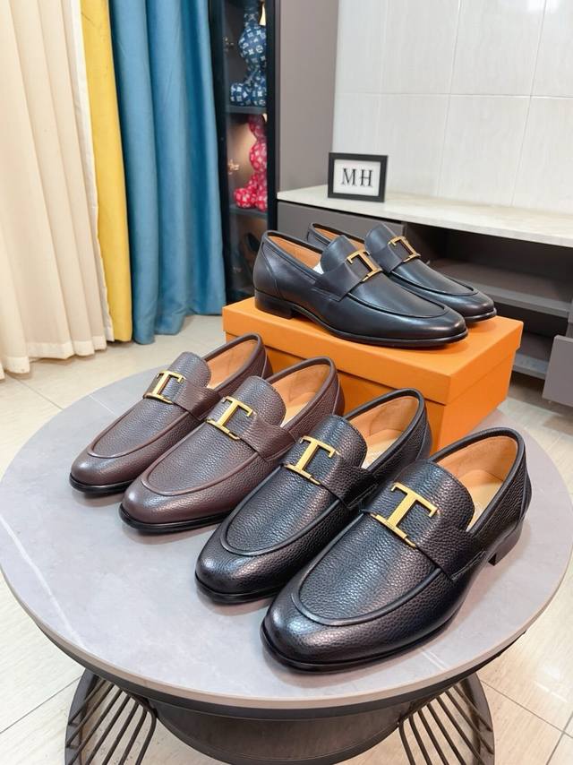Factory Price P Tods Cowhide Lining Tods Casual Leather Shoes New Men's First Ch