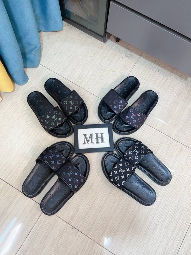 Factory Price P Lv-Louis Vuitton New Men's Slippers High-End Boutique Upper Exqu
