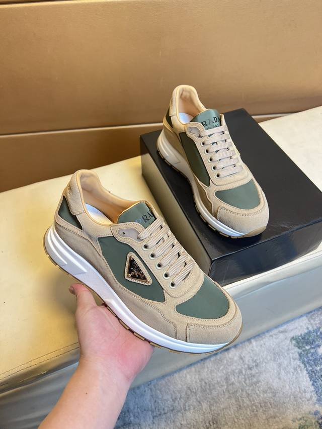 prada Prada - High-End Quality Original - Silk Calfskin Upper, Branded Canvas