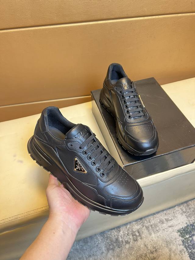 prad*Prada Counter Hot Men's Shoes Official Website 1:1 Production Imported C