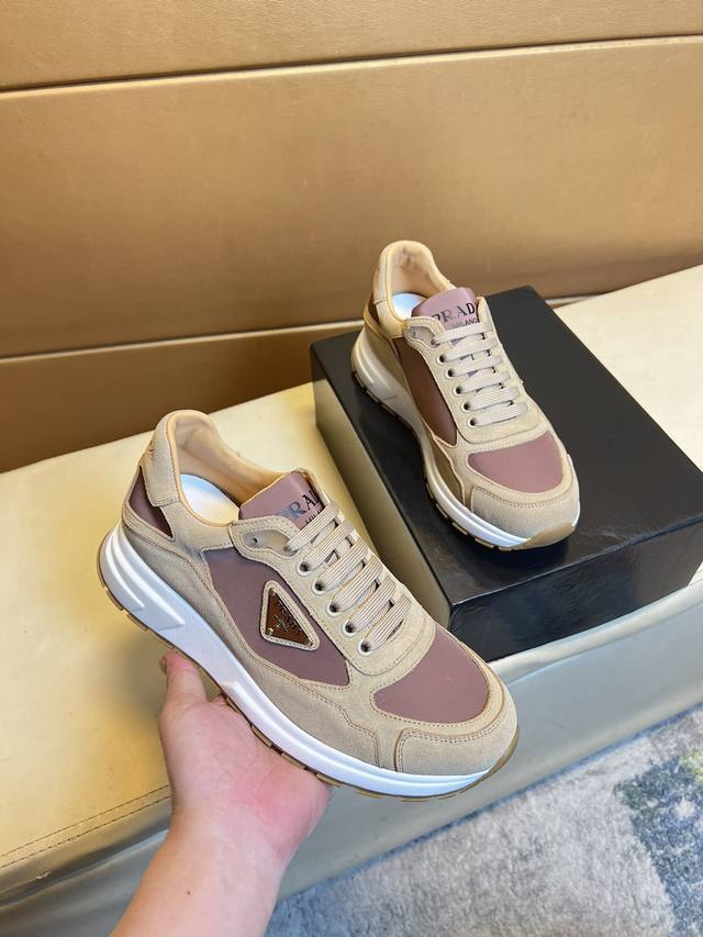 prada Prada - High-End Quality Original - Silk Calfskin Upper, Branded Canvas