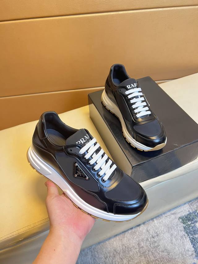 prada Prada - High-End Quality Original - Silk Calfskin Upper, Branded Canvas