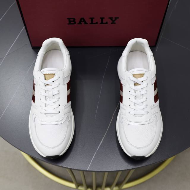 Factory Price Pp Bally New Men's Leather Stitching Casual Sports Shoes Original