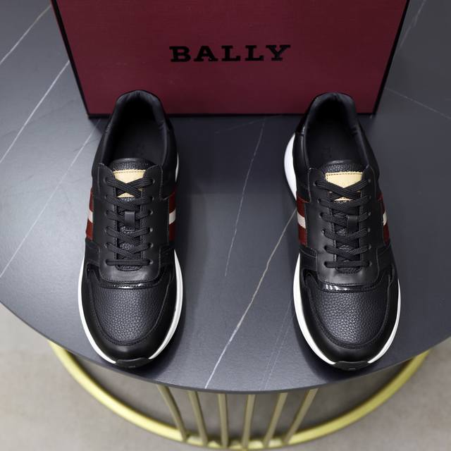 Factory Price Pp Bally New Men's Leather Stitching Casual Sports Shoes Original