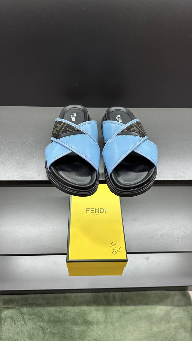 fendi Fendi Slippers For Men High-End Brand Official Website 1:1 Latest Maste