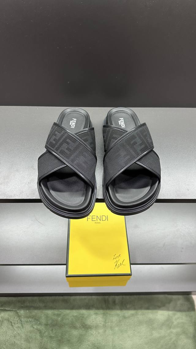 fendi Fendi Slippers For Men High-End Brand Official Website 1:1 Latest Maste