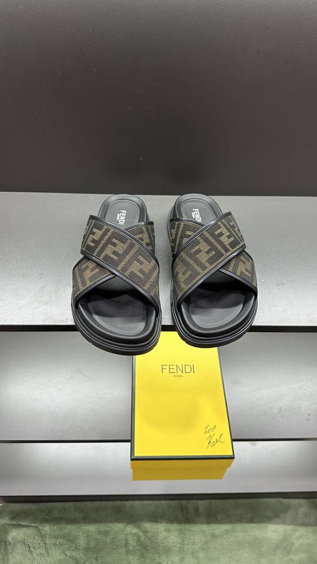 fendi Fendi Slippers For Men High-End Brand Official Website 1:1 Latest Maste