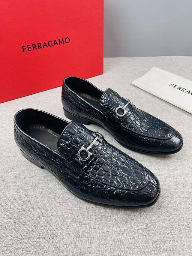 ferragamo Salvatore Ferragamo Gancini Buckle Moccasin. This Men's Loafer Is E