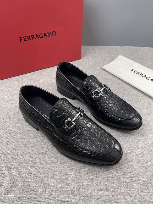 ferragamo Salvatore Ferragamo Gancini Buckle Moccasin. This Men's Loafer Is E