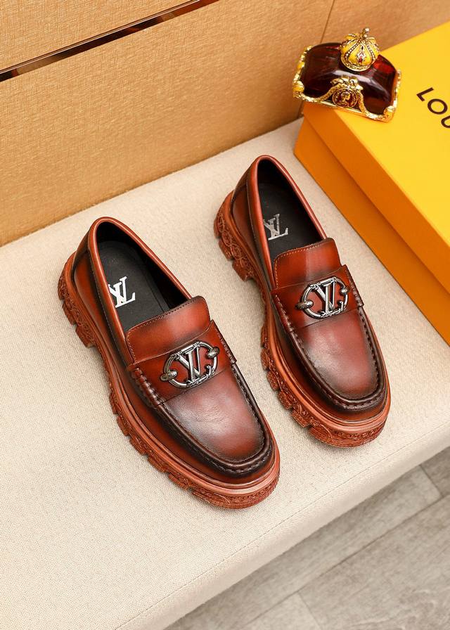 Original Louis Vuitton New Fashion Business Formal Men's Shoes Original Quality