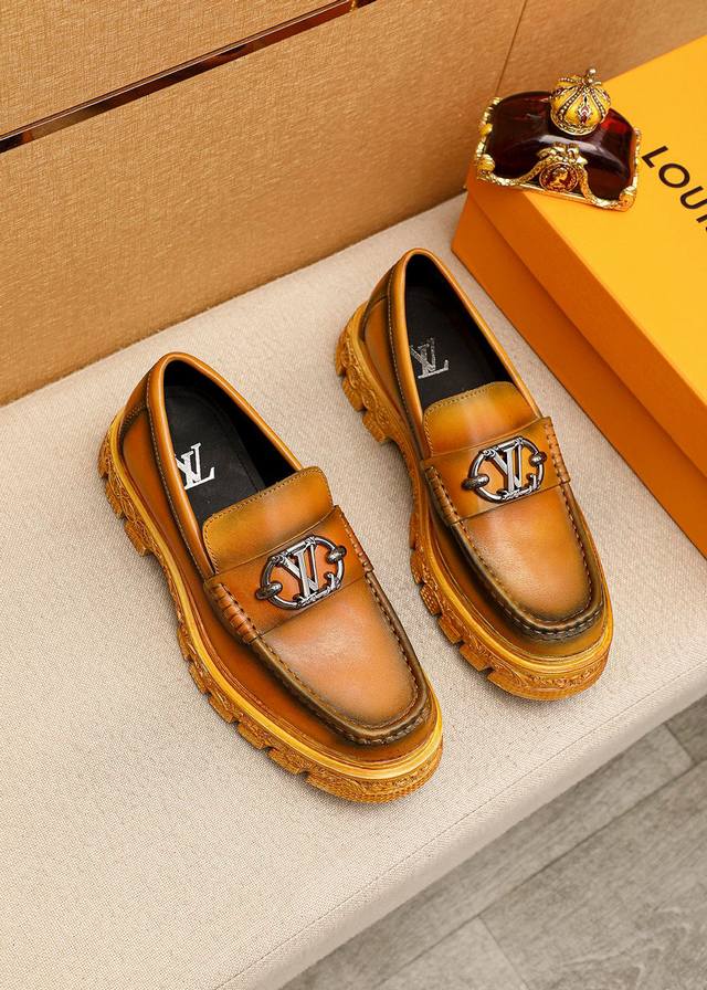 Original Louis Vuitton New Fashion Business Formal Men's Shoes Original Quality