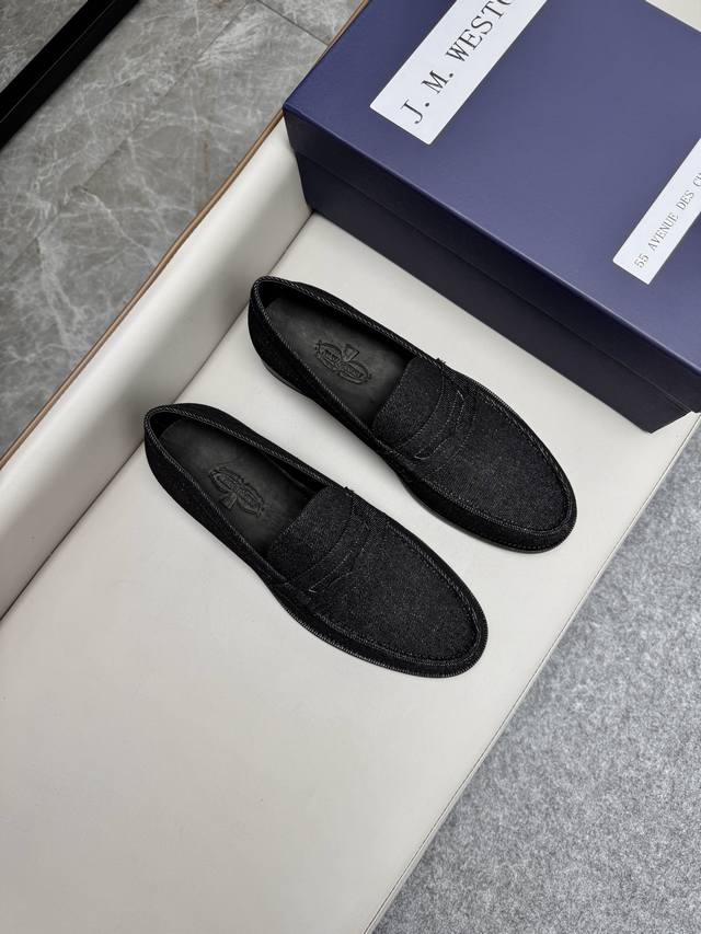 jmwestonjmweston Derby Business Men's Shoes Are Made Of Imported Denim. High-