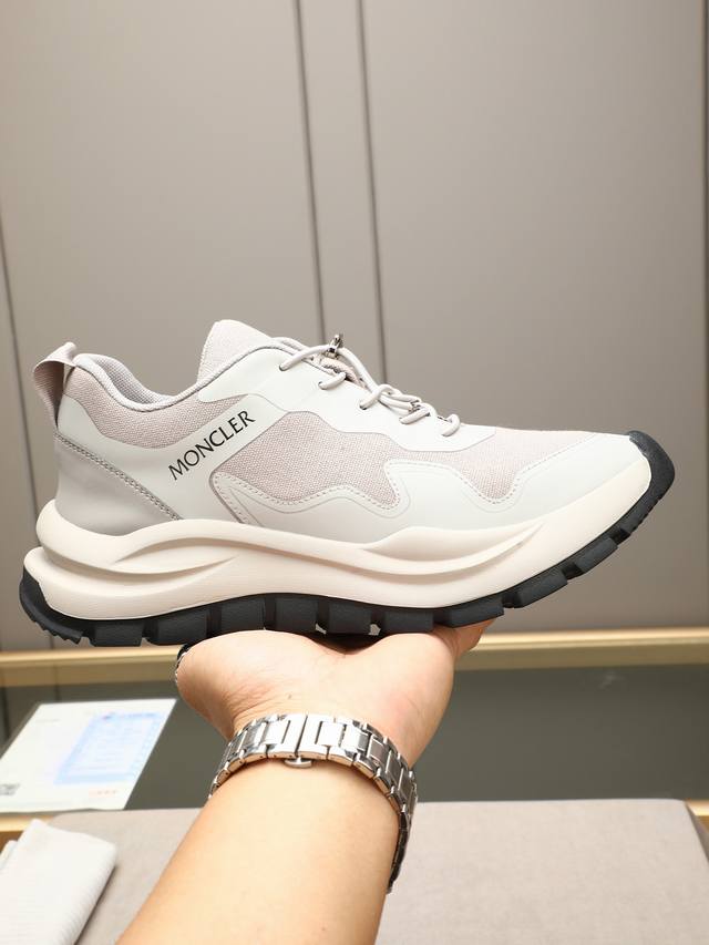 moncler Men's Outdoor Lace-Up Sneakers Are Comfortable And Non-Slip, Designed