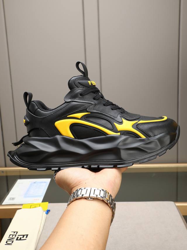 New Fd Casual Sports Shoes With Wavy Sole And F-Embossed Heel Fend* Flow Logo Up