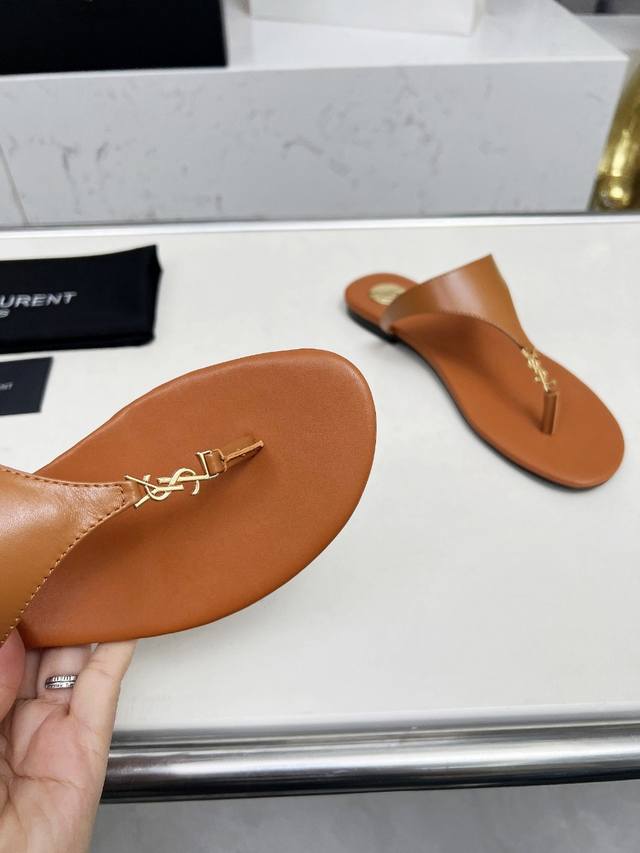 Saint Laurent: Light Brown Cowhide Rubber Sole Genuine Leather Sole Size 35-44 4