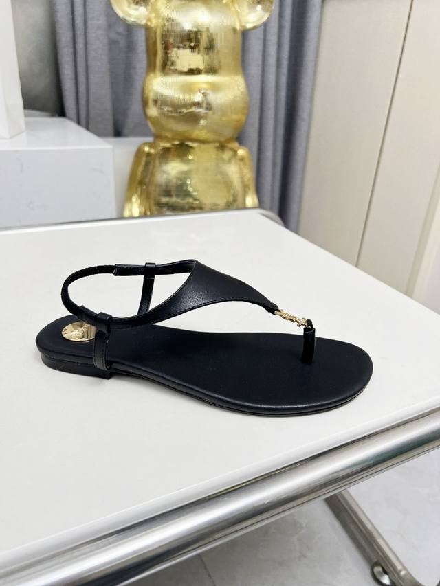 Saint Laurent: Black Cowhide Rubber Sole Genuine Leather Sole Size 35-44 42.43.4