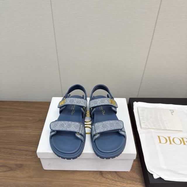 dior25 Classic Denim Sandals This Sheepskin Diorect Sandal Is Stylish With A
