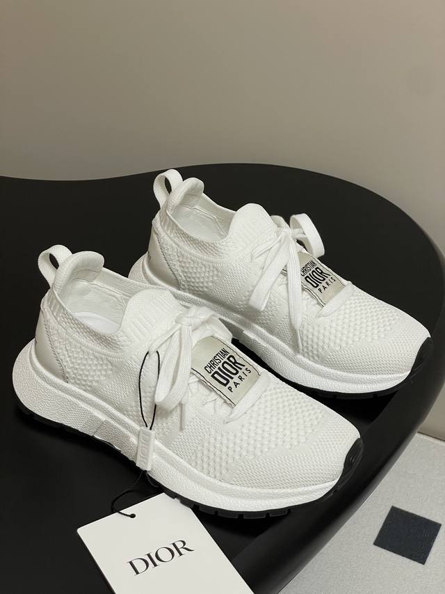25Ss New Spring And Summer Dior Run'n'dior Sneakers, Mesh Fabric Casual Shoes