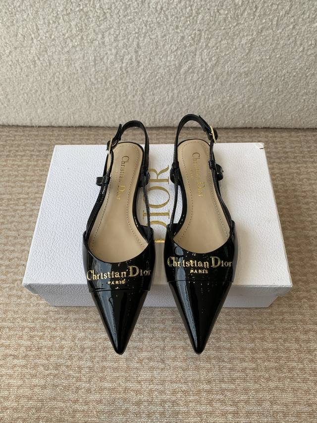 dior 25Ss New Spring And Summer D-My Hardware Letter Buckle Pointed High Heel