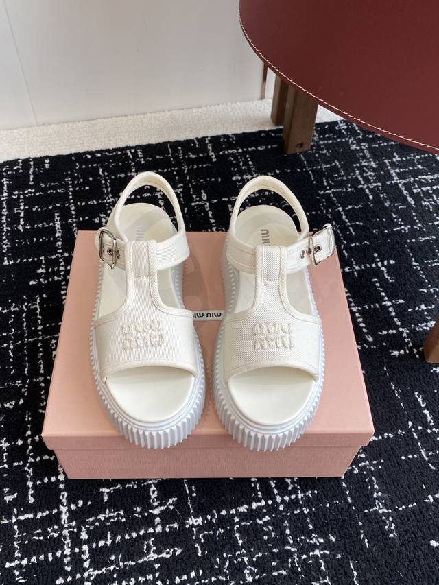 Purchasing Level Miu Miu 25Ss Spring And Summer New Platform Thick-Soled Canvas