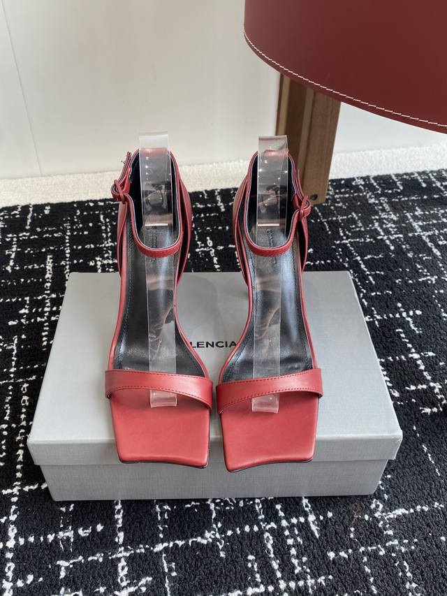 Purchasing-Level Balenciaga 25Ss Square-Toed High-Heeled Sandals, The Highest Ve