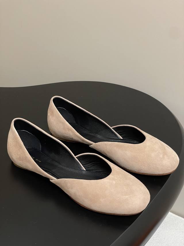 the Row 25Ss Early Spring New Square Toe Grandma Shoes Flat Ballet Shoes I Fe