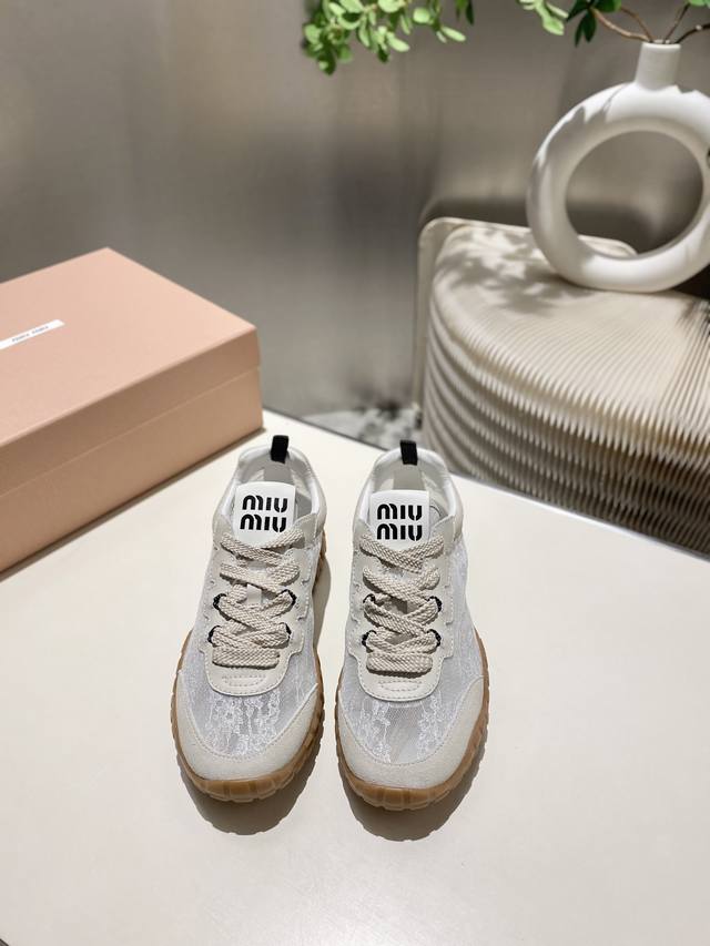 Factory Button 50 Miu Miu 2025 Forrest Gump Casual Shoes Sneakers Spring And Sum