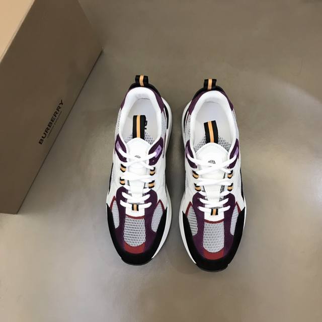 burberr* Men's Height-Increasing Sneakers High-End Quality Upper Made Of Orig