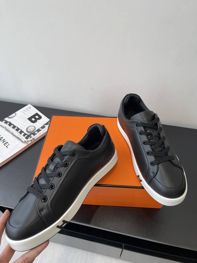 Purchasing-Level Men's Herm S Hermes 25Ss Early Spring New Kiddy Rabbit Lace-Up