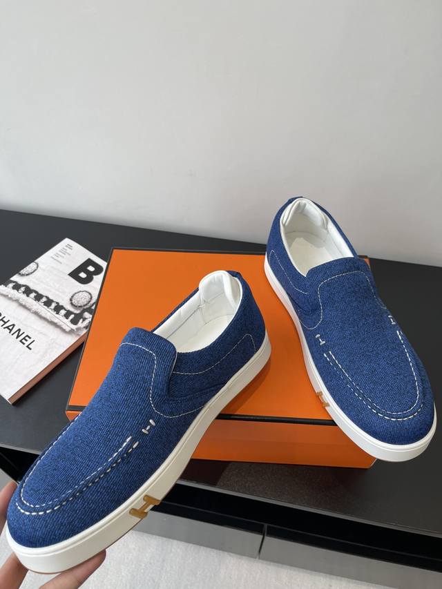 Purchasing-Level Men's Herm S Hermes 25Ss Early Spring New Kiddy Rabbit Slip-On