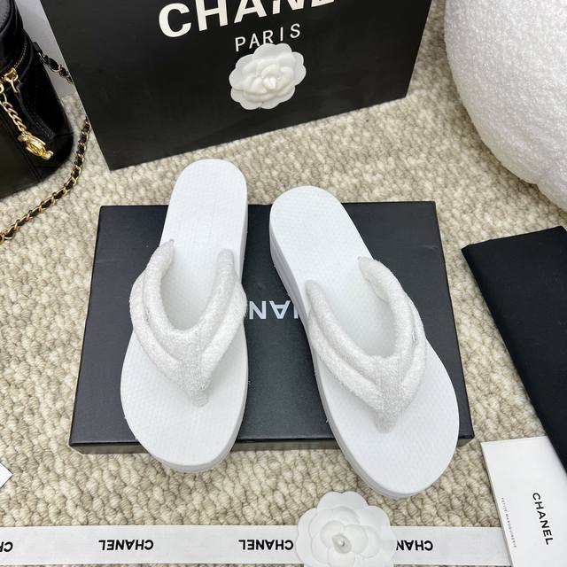 Factory Top Quality Chanel Chanel 25 Spring And Summer New Wedge Heel Flip-Flops