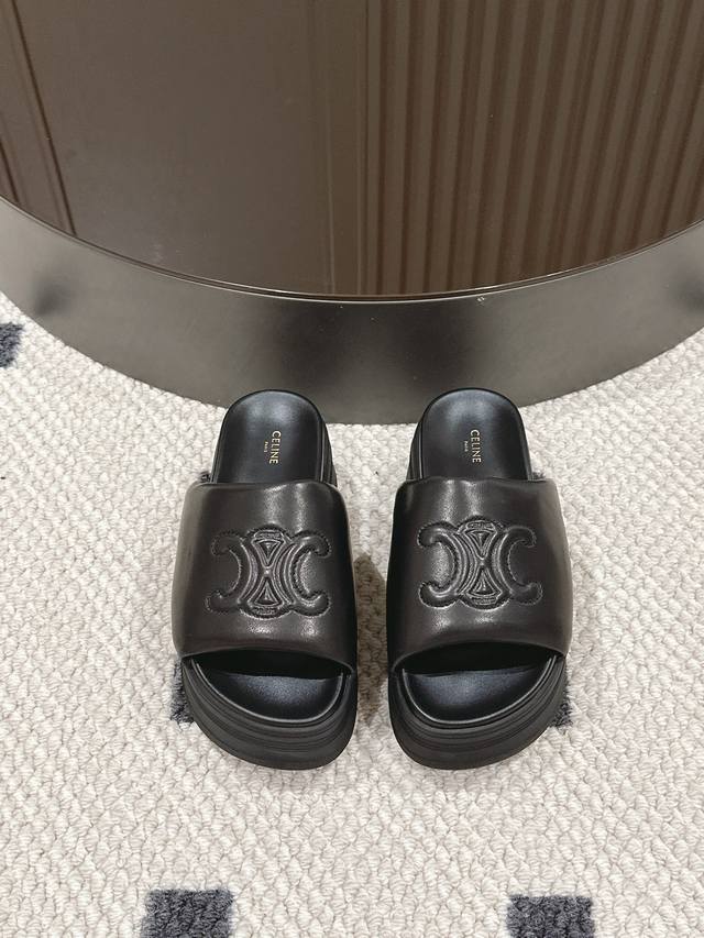 celine Celine Arc De Triomphe 25Ss Spring And Summer Thick-Soled Slippers Are