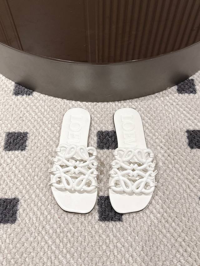Genuine Leather Injection Non-Slip Outsole Size 35-40 Loewe 25Ss New Spring And