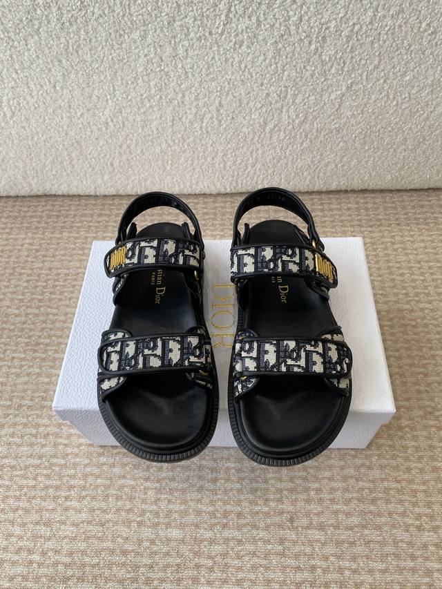 New Color Dior Summer Hit Velcro Slippers Sandals Go Original Replica High-End C