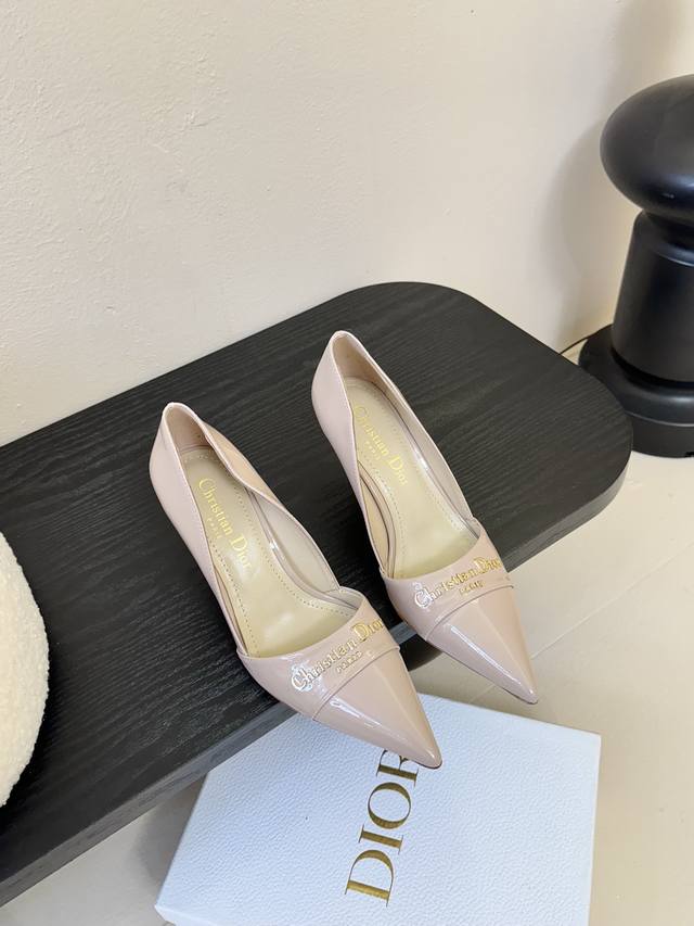 dior Dior 25S New Product Pointed Letter Pointed Toe Heel Sandals And High He