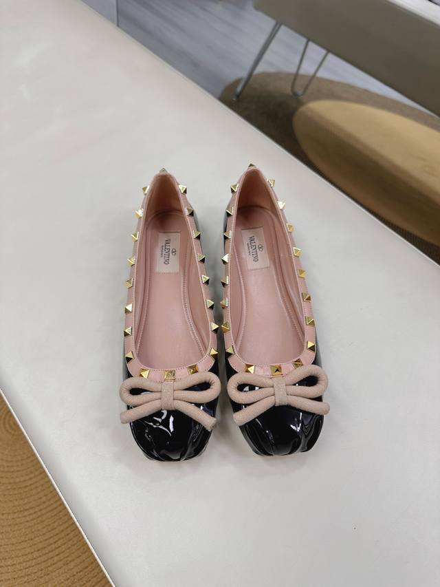 valentino Garavabi Orange Satin Bow-Decorated Ballet Flats Factory Price Pp T