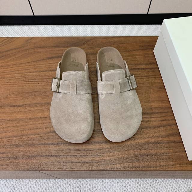 brunell* Cucinell* Men's Half-Covered Slippers Made Of Imported Environmental