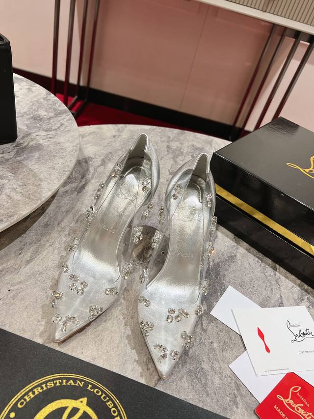 23Ss Crystal Diamond Single Shoes W. Degraqueen High Heels Cleverly Combine F