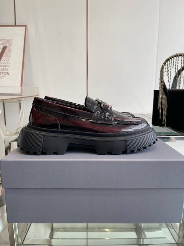 Hogan Loafers This Model Is Made Of Imported Cowhide And Decorated With Brand Bu