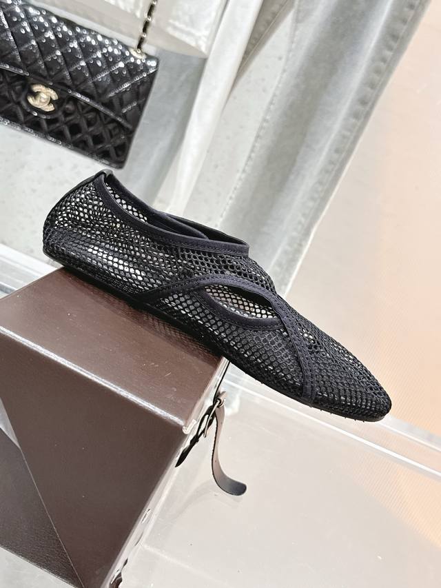 Alaia New Retro Hollow Mesh Mary Jane Shoes Ballet Shoes Full Of Girlish Style,