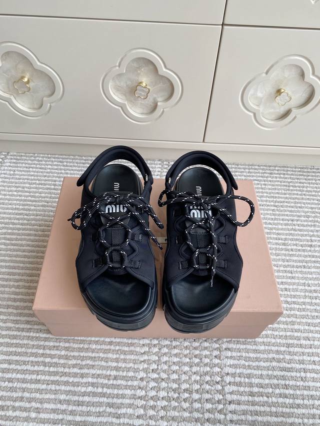 miumiu25 New Thick-Soled Strappy Sandals Good News For Petite Girls Comfortab