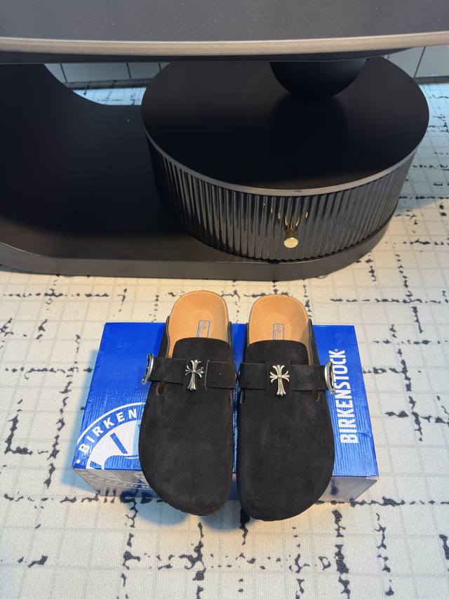 comehearts X Birkenstock Leather Suede Fashion Casual Closed Toe Shoes Soft C