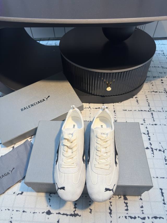 balenciaga X Puma 2025 Summer New Brand Joint Model German Training Shoes Thi