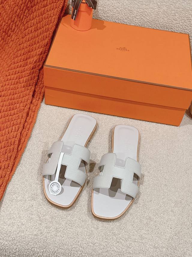 Flat-Heeled Hermes Hermes H Slippers Oran Sandal Series Are Fashionable And Vers