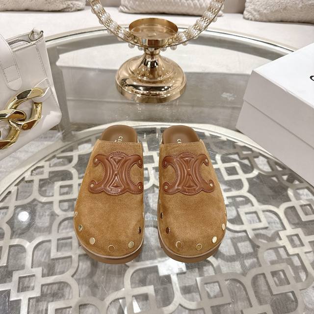 celine Celine's Latest Model Pitea Arc De Triomphe Birkenstock Closed Toe Sli