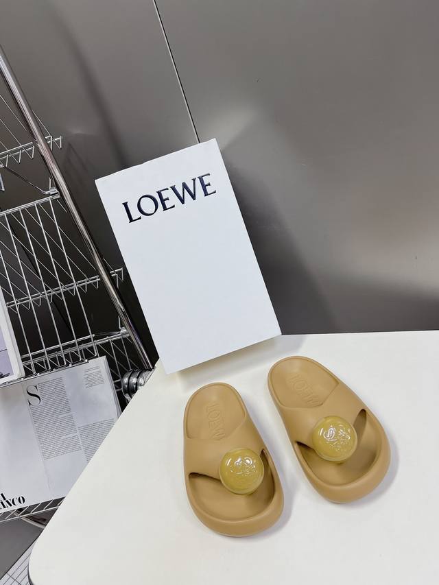 Loewe Spring And Summer New Ease Bubble Flip-Flops Beach Sandals Original Purcha