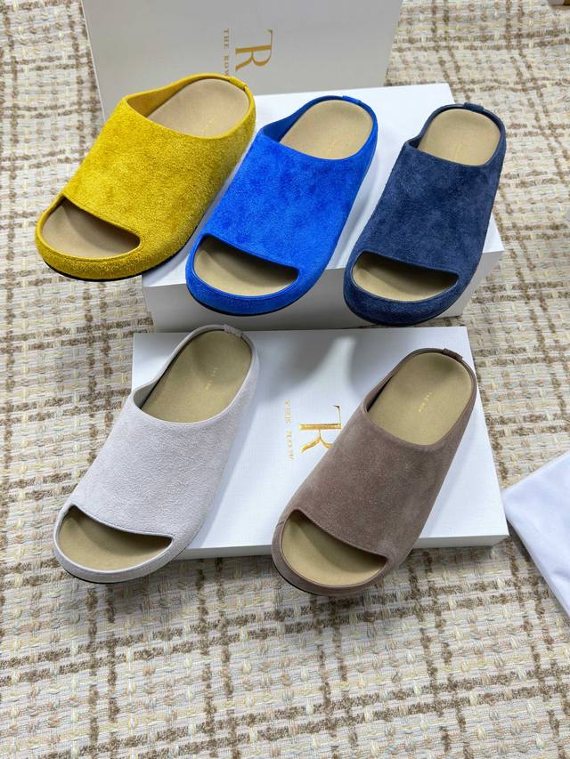 the Row New Summer Birkenstock Slippers Geometric Hollow Upper Breathable And