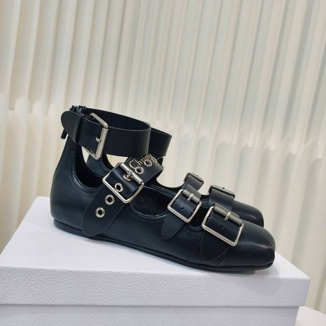 Factory Price Pp 2025 D's Early Spring Flat-Heeled Buckled Mary Jane Shoes. This