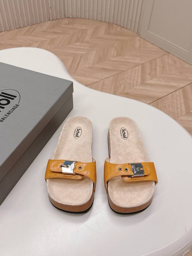 Factory Balenciaga 25S Spring And Summer New Style Bocken Cork Insole Slippers S